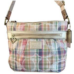Coach Poppy Daisy Madras Crossbody Bag EUC